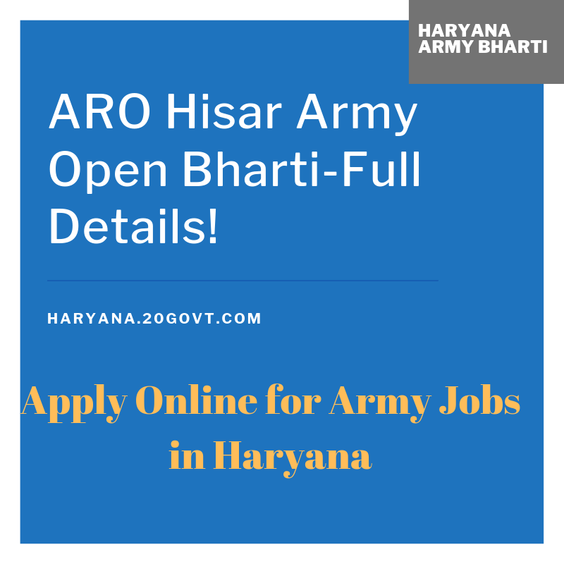 ARO Hisar Army Open Bharti haryana-apply online-registration-800x800